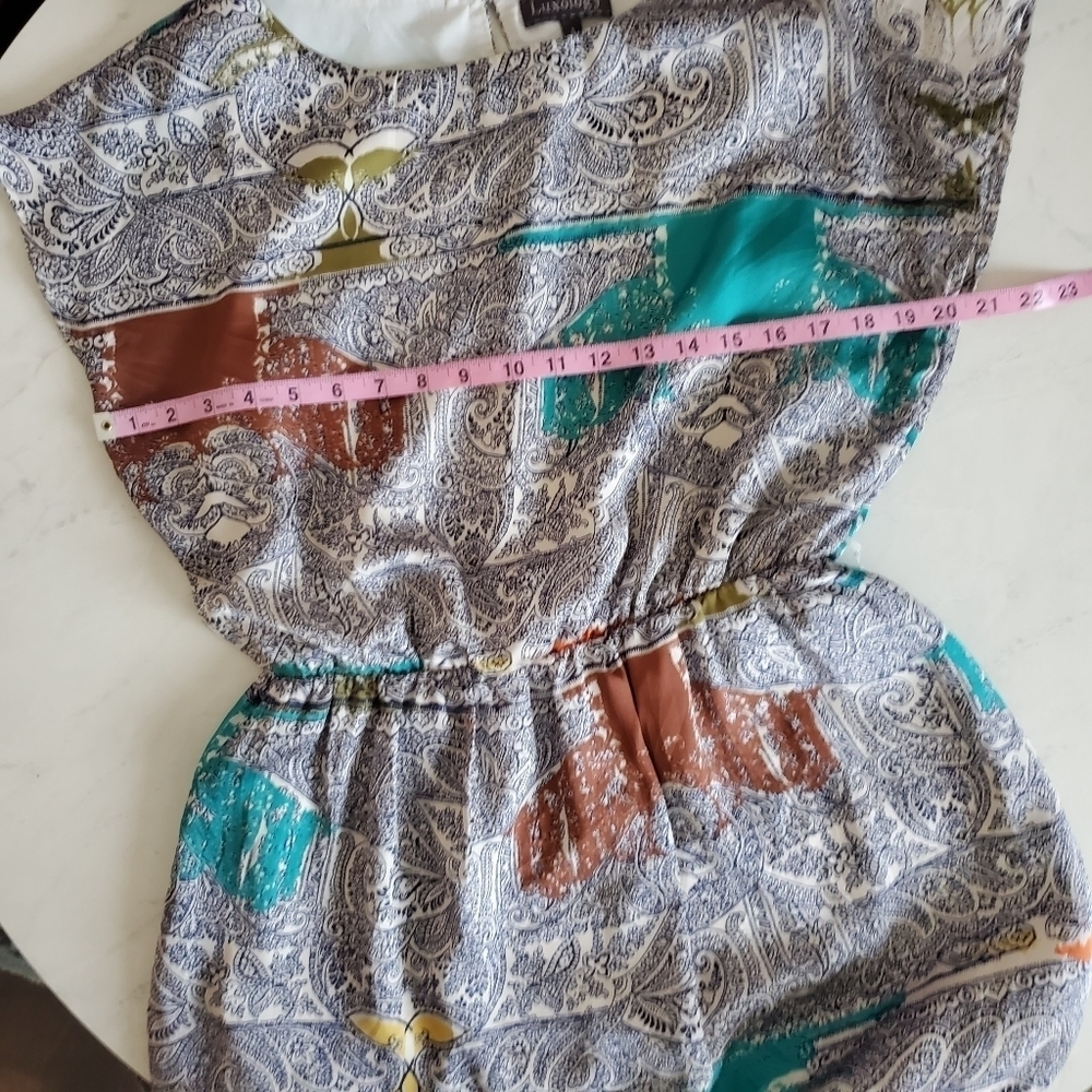 Luxology Dress Small Cinched Waist Paisley - Picture 14 of 14